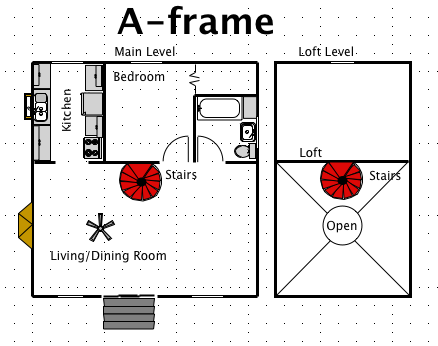A-Frame Style House Floor Plans