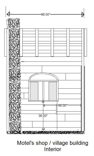 Motel's shop / village building interior